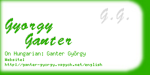 gyorgy ganter business card