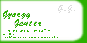 gyorgy ganter business card